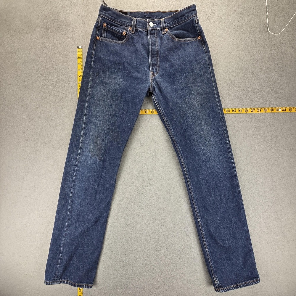 Vintage Levis 501 Jeans Mens Blue Made in USA 90s Button Straight Fits 28x32